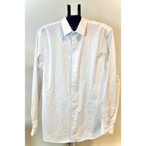 Apartment 9 Men’s Premier Flex Slim Fit Off White Button Up Dress Shirt XL  Nice